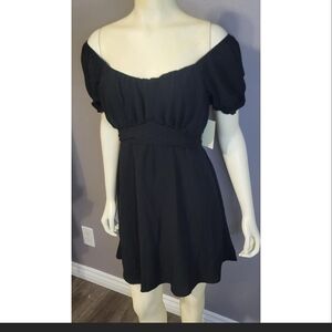 Elegant Black Off-Shoulder Dress